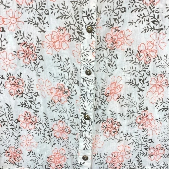 ANTHROPOLOGIE Button Up, Floral Blouse. - Picture 3 of 9